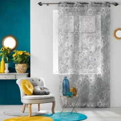 DOUCEUR D'INTERIEUR Voilage (140 x 240 cm) Milady Gris Bleu Sale