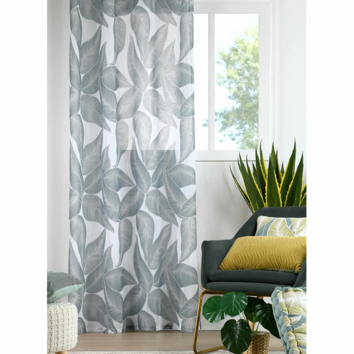 LOVELY CASA Voilage (140 x 260 cm) Rocca Vert Jade Discount