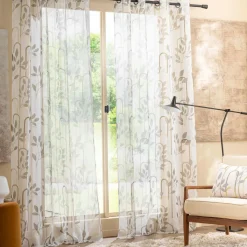 douceur d'intu017drieur Voilage (140 x 280 cm) Roseris Gris