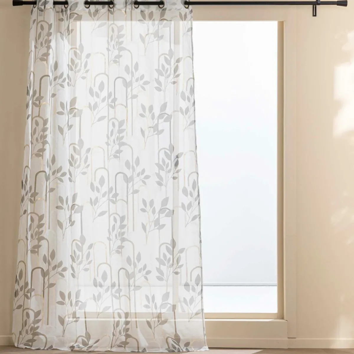 douceur d'intu017drieur Voilage (140 x 240 cm) Roseris Gris