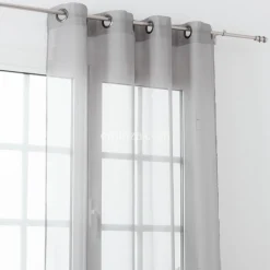LINDER Voilage (145 x H240 cm) Givrée Gris perle Gris clair Clearance