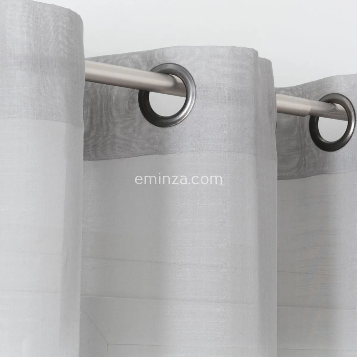 LINDER Voilage (145 x H240 cm) Givrée Gris perle Gris clair Clearance