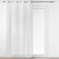 DOUCEUR D'INTERIEUR Voilage brodé œillets (140 x 240 cm) Odessa Or Discount