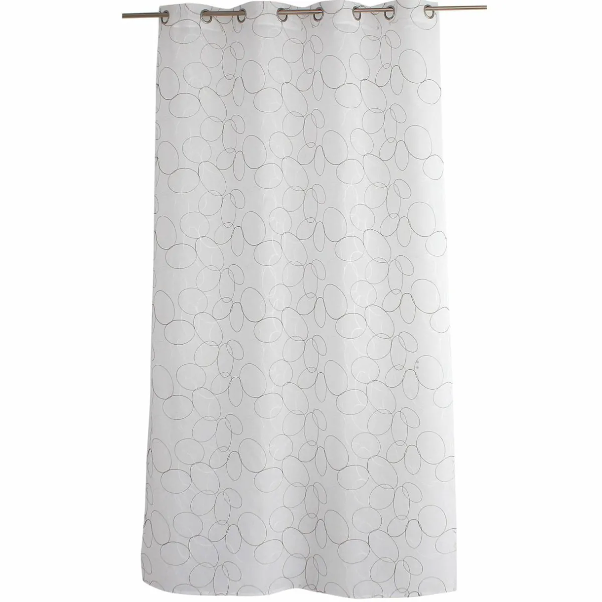 ENJOY HOME Voilage brodé œillets (140 x 240 cm) Galet Gris Discount