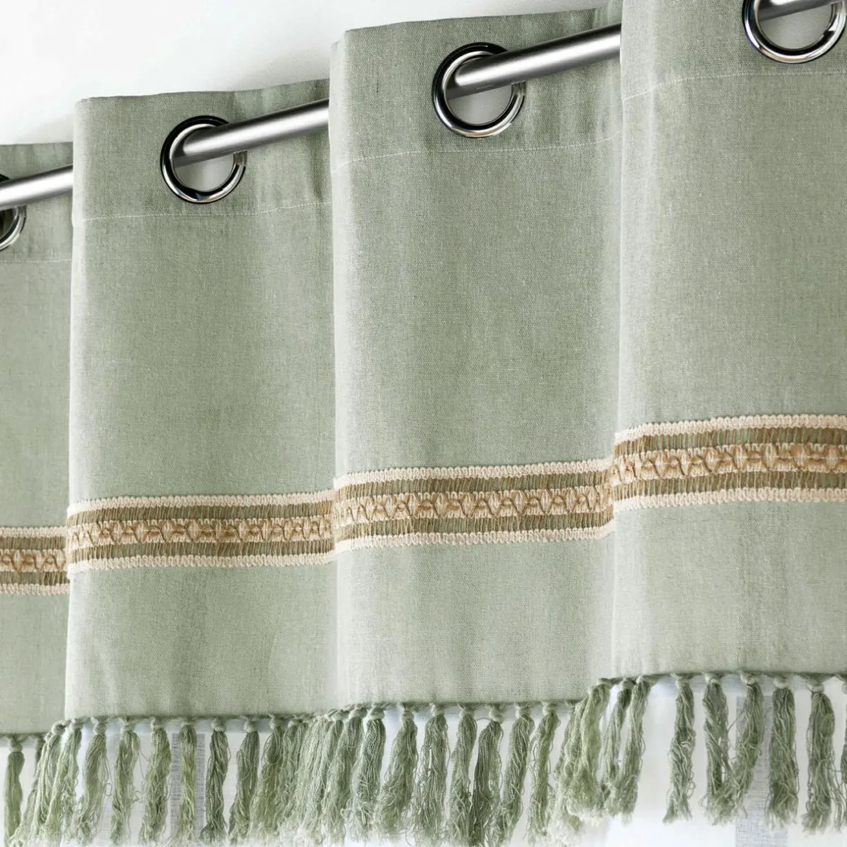 DOUCEUR D'INTERIEUR Voilage coton (140 x 240 cm) Janara Vert sauge Hot