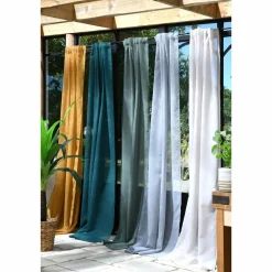 LOVELY CASA Voilage galon fronceur (140 x 260 cm) Derby Jaune moutarde New