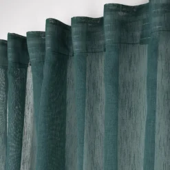 LOVELY CASA Voilage galon fronceur (140 x 260 cm) Derby Vert sapin New