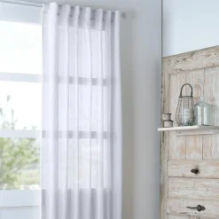 STOF Voilage galon fronceur (140 x 260 cm) Madrid Blanc Outlet