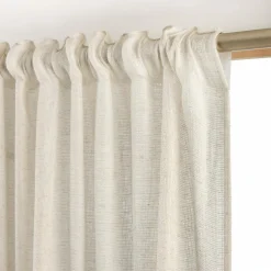 EMINZA Voilage galon fronceur effet lin (280 x 240 cm) Luca Beige Sale