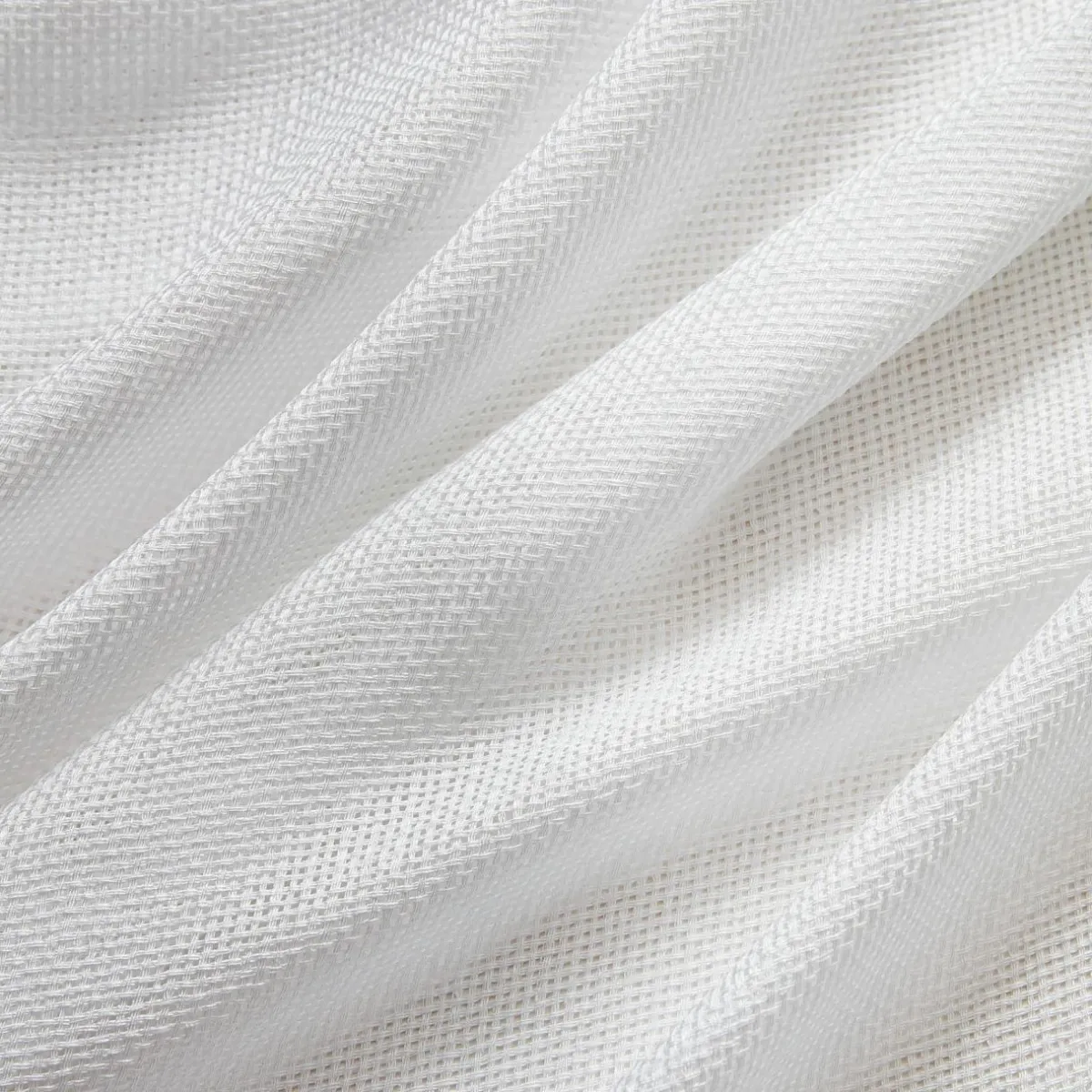 EMINZA Voilage galon fronceur effet lin (140 x 240 cm) Luca Blanc Sale