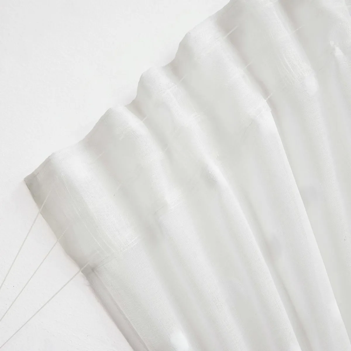 EMINZA Voilage galon fronceur pompons (280 x 240 cm) Emie Blanc Sale