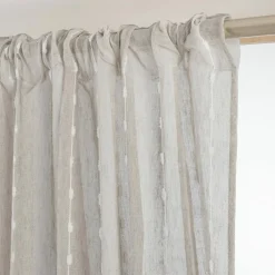 EMINZA Voilage galon fronceur pompons (280 x 240 cm) Axel Beige