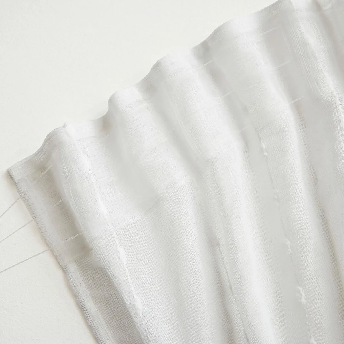 EMINZA Voilage galon fronceur pompons (280 x 240 cm) Axel Blanc