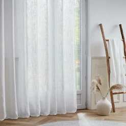 EMINZA Voilage grande largeur effet lin (400 x 240 cm) Robin Blanc Best