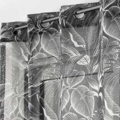 DOUCEUR D'INTERIEUR Voilage œillets (140 x 240 cm) Cabana Noir Discount
