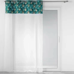 DOUCEUR D'INTERIEUR Voilage œillets (140 x 240 cm) Clairine Vert émeraude Outlet