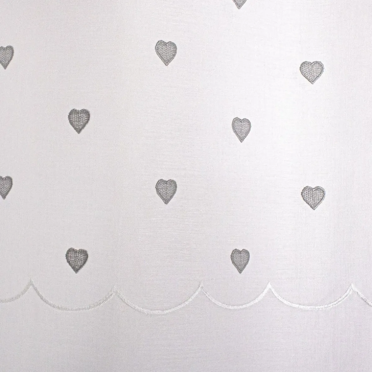 ENJOY HOME Voilage œillets (140 x 240 cm) Coeurs Gris Best