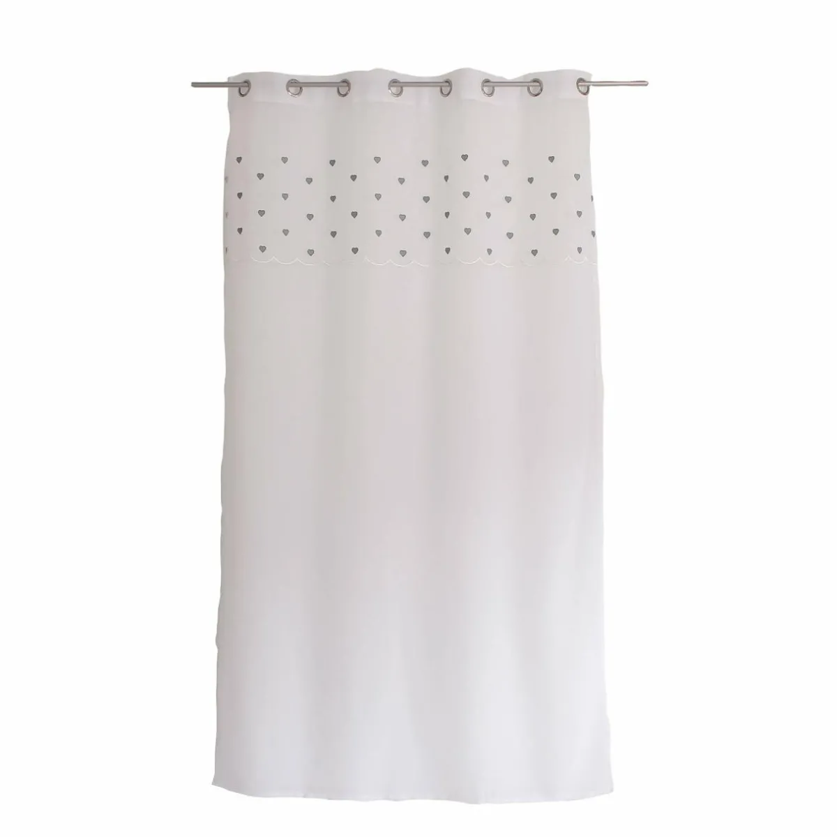 ENJOY HOME Voilage œillets (140 x 240 cm) Coeurs Gris Best
