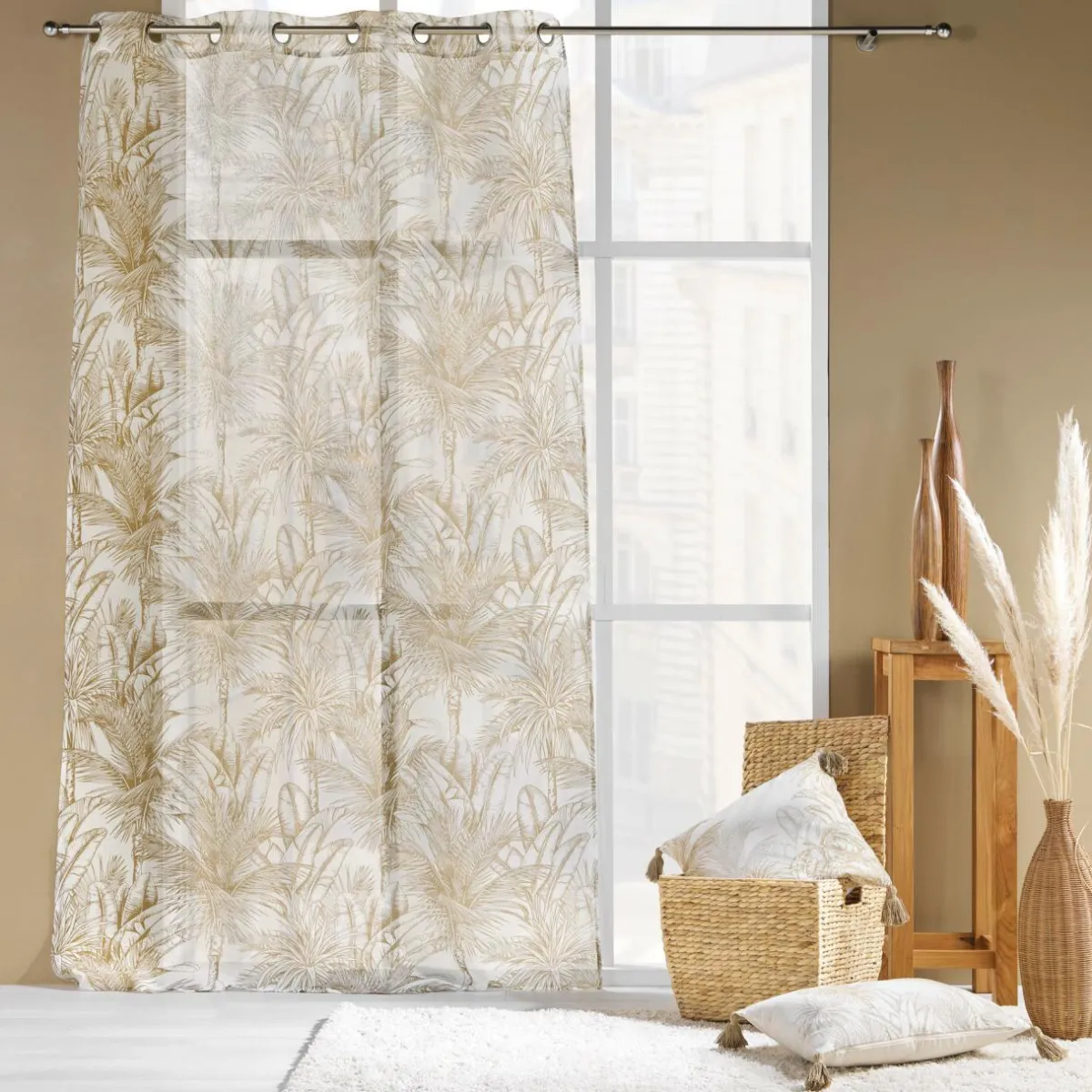douceur d'intu017drieur Voilage œillets (140 x 240 cm) Dune Beige New