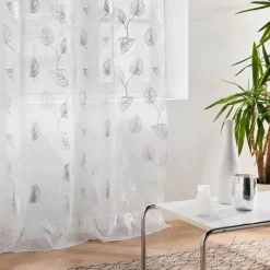 DOUCEUR D'INTERIEUR Voilage œillets (140 x 240 cm) Edelia Argent Clearance