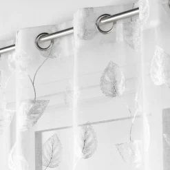 DOUCEUR D'INTERIEUR Voilage œillets (140 x 280 cm) Edelia Argent Outlet