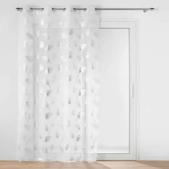 DOUCEUR D'INTERIEUR Voilage œillets (140 x 280 cm) Edelia Argent Outlet