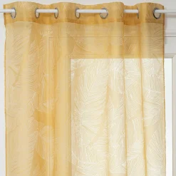 ATMOSPHERA Voilage œillets (140 x 240 cm) Feuille Jaune ocre Best