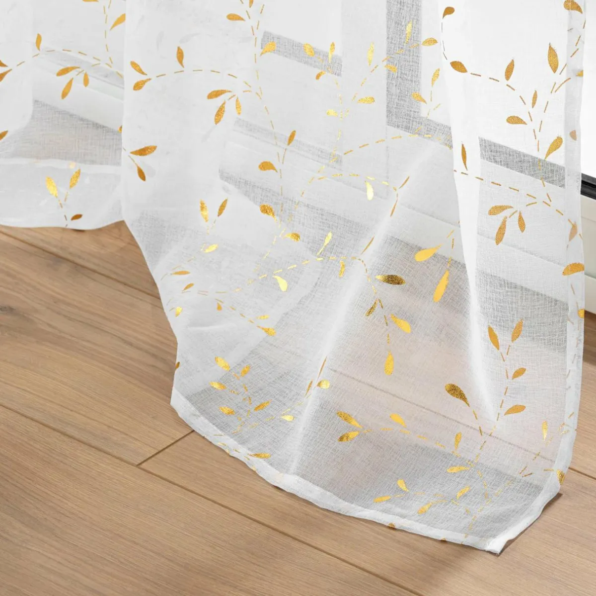 DOUCEUR D'INTERIEUR Voilage œillets (140 x 240 cm) Flessia Or
