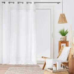 douceur d'intu017drieur Voilage œillets (140 x 240 cm) Frangina Blanc Discount