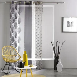 DOUCEUR D'INTERIEUR Voilage œillets (140 x 240 cm) Galileo Noir Online