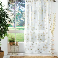 DOUCEUR D'INTERIEUR Voilage œillets (140 x 240 cm) Ginkgold Or Hot