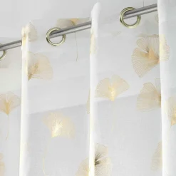 DOUCEUR D'INTERIEUR Voilage œillets (140 x 240 cm) Ginkgold Or Hot
