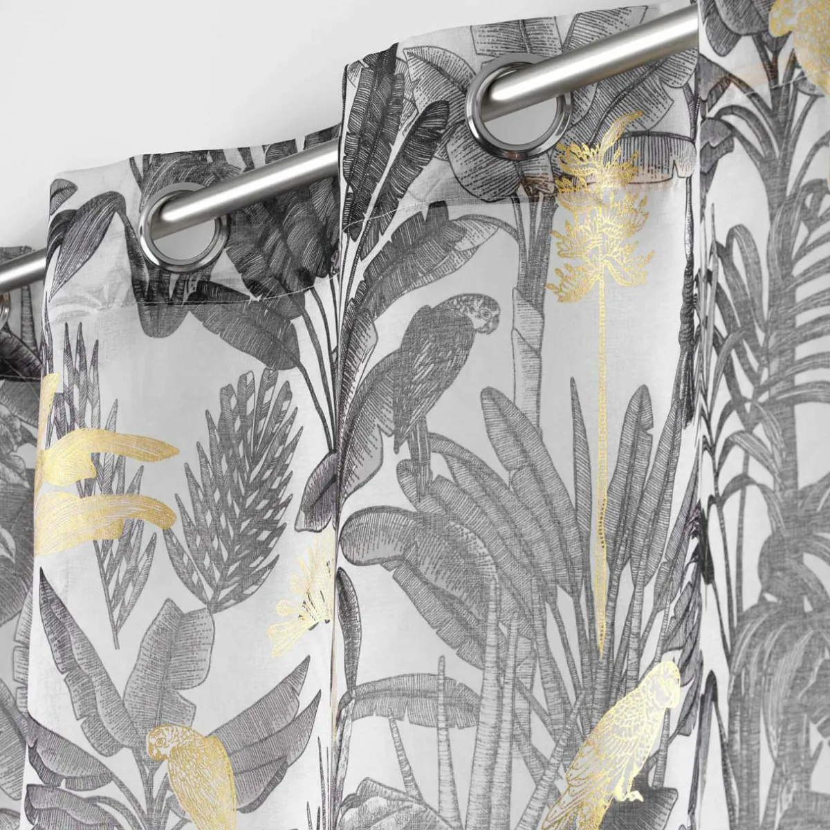 DOUCEUR D'INTERIEUR Voilage œillets (140 x 240 cm) Karaba Noir Sale