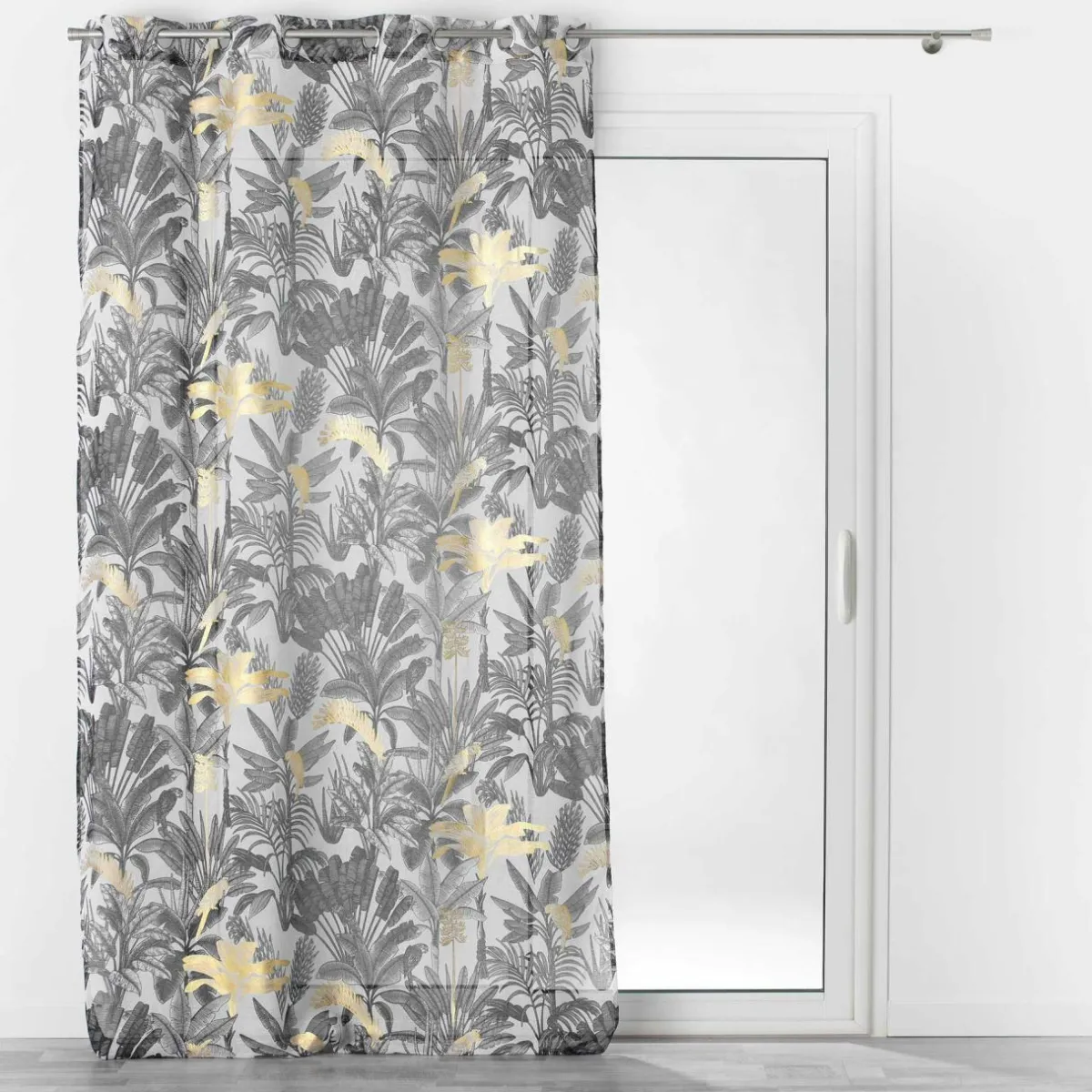 DOUCEUR D'INTERIEUR Voilage œillets (140 x 240 cm) Karaba Noir Sale