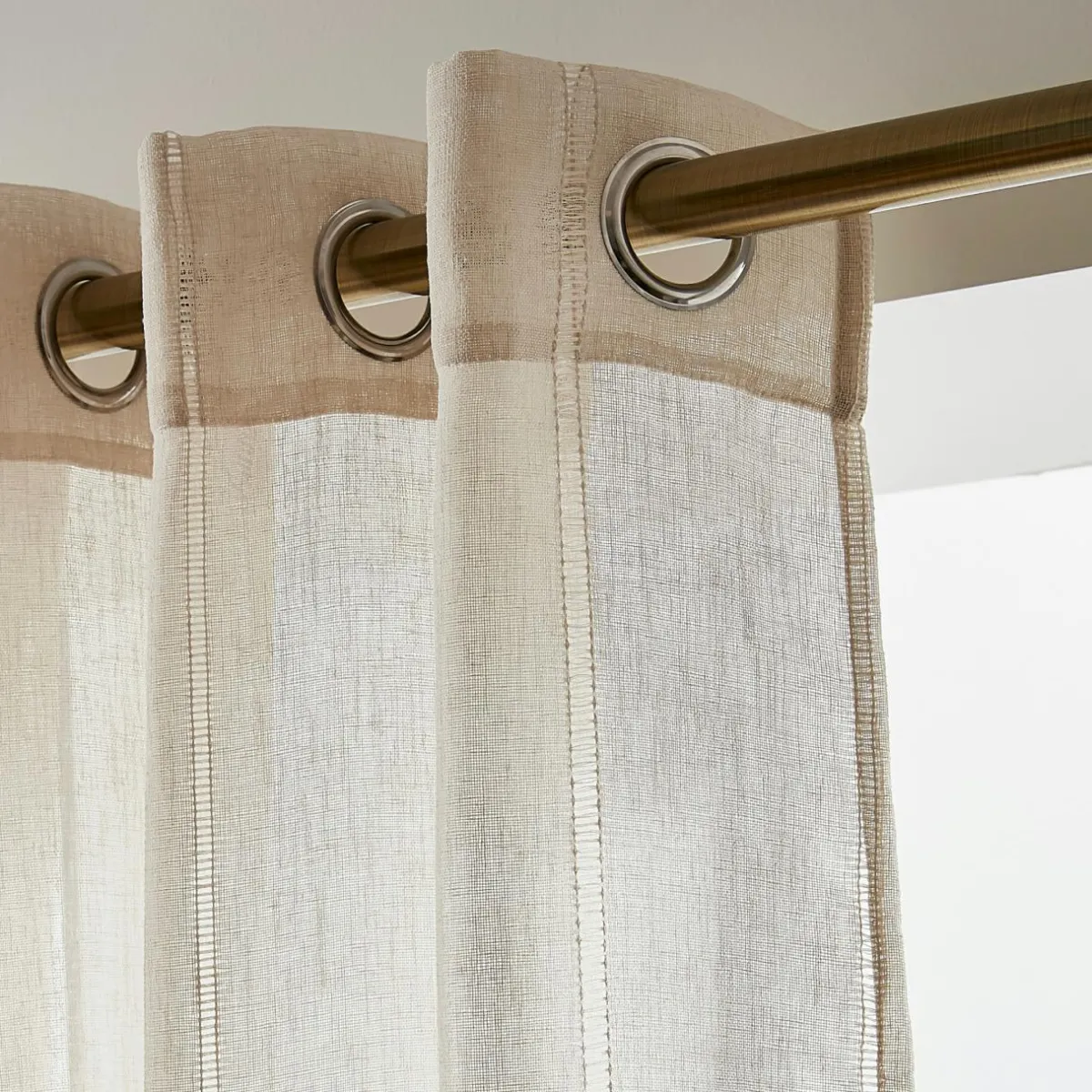 EMINZA Voilage œillets (140 x 240 cm) Léontine Beige Sale