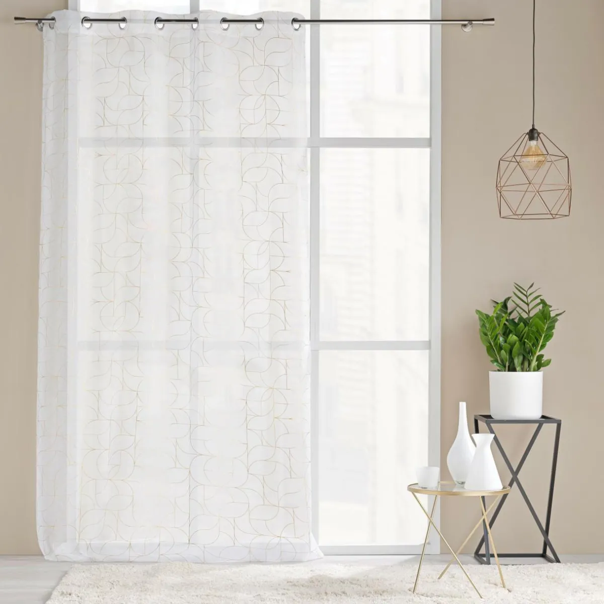 douceur d'intu017drieur Voilage œillets (140 x 240 cm) Louxor Blanc