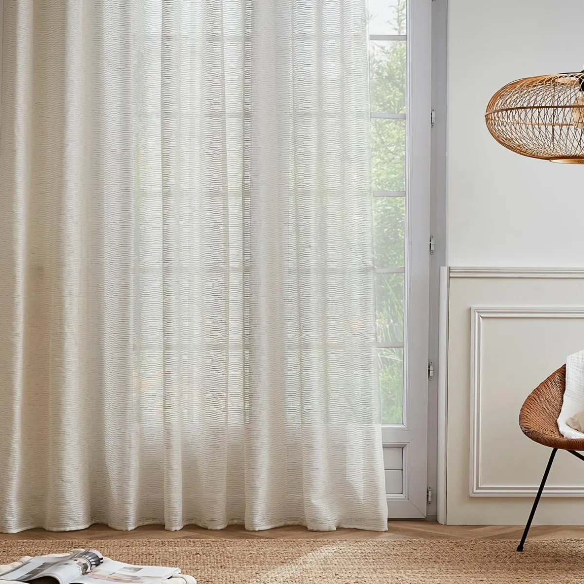 EMINZA Voilage œillets (280 x 240 cm) Maël Beige Online