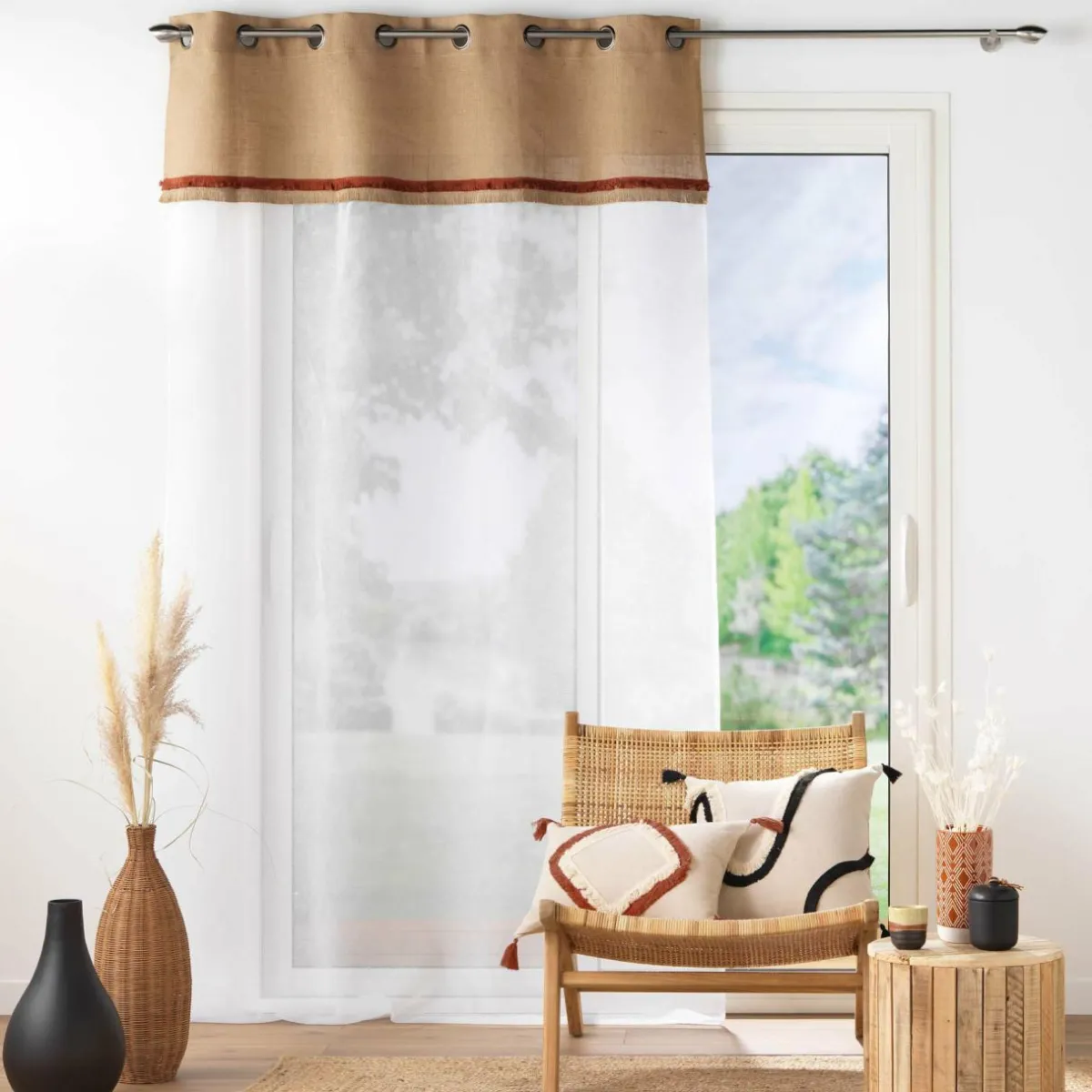 DOUCEUR D'INTERIEUR Voilage œillets (140 x 240 cm) Malory Terracotta Clearance