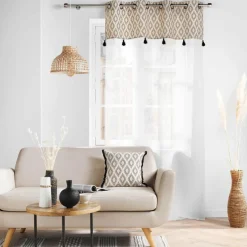 DOUCEUR D'INTERIEUR Voilage œillets (140 x 240 cm) Oricia Ecru New