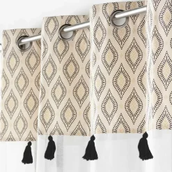 DOUCEUR D'INTERIEUR Voilage œillets (140 x 240 cm) Oricia Ecru New