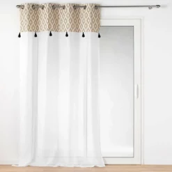 DOUCEUR D'INTERIEUR Voilage œillets (140 x 240 cm) Oricia Ecru New
