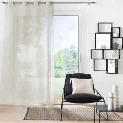 DOUCEUR D'INTERIEUR Voilage œillets (140 x 240 cm) Pandore Blanc Sale