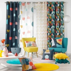 DOUCEUR D'INTERIEUR Voilage œillets (140 x 240 cm) Popart Multicolore Best