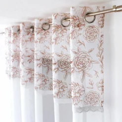 ENJOY HOME Voilage œillets (140 x 240 cm) Rosa Marron Hot