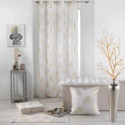 DOUCEUR D'INTERIEUR Voilage œillets (140 x 240 cm) Sunny Gold Or Hot