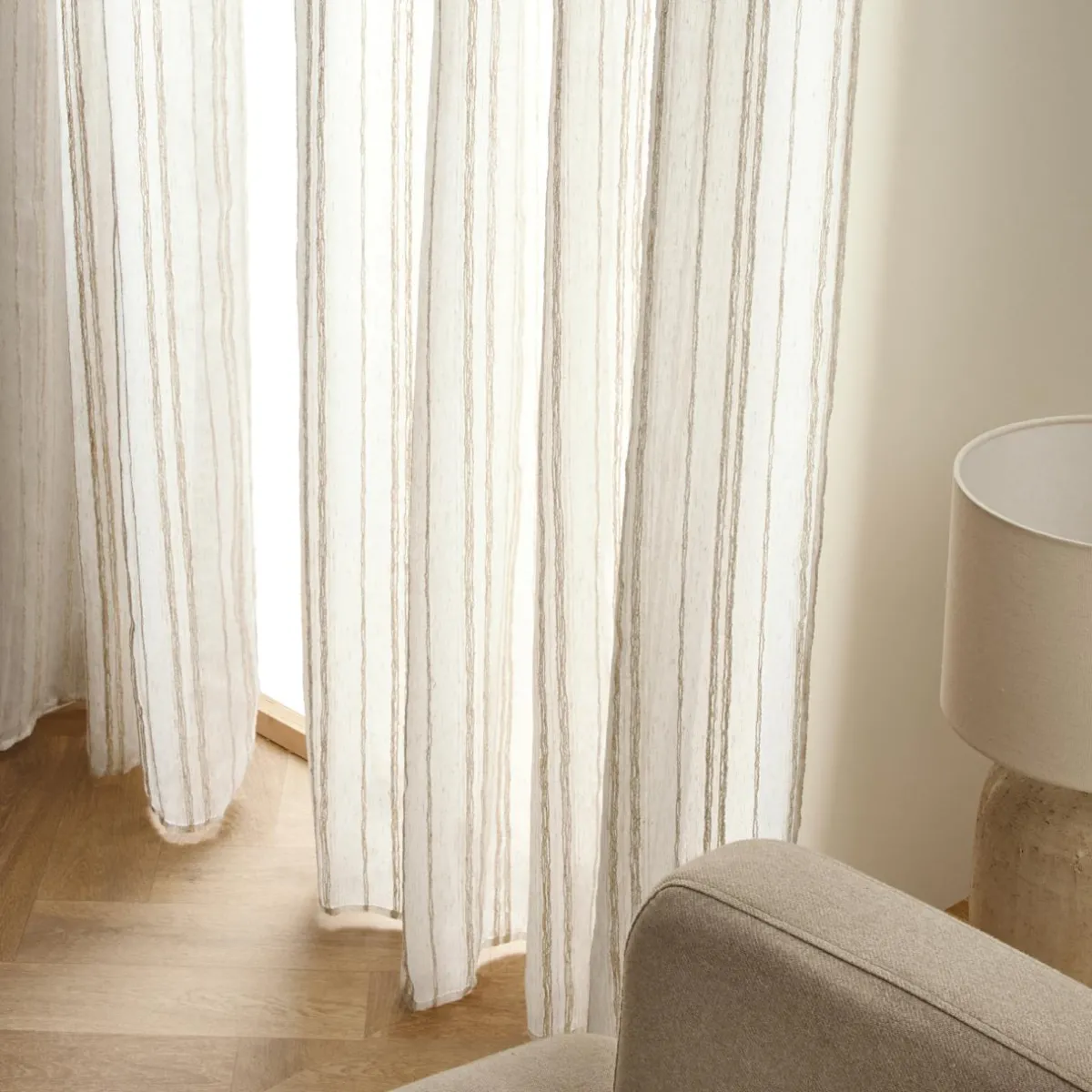 EMINZA Voilage œillets (280 x 240 cm) Théo Beige Sale