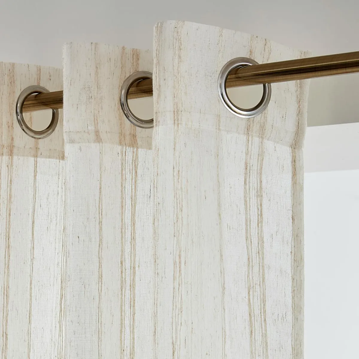 EMINZA Voilage œillets (140 x 280 cm) Théo Beige Sale