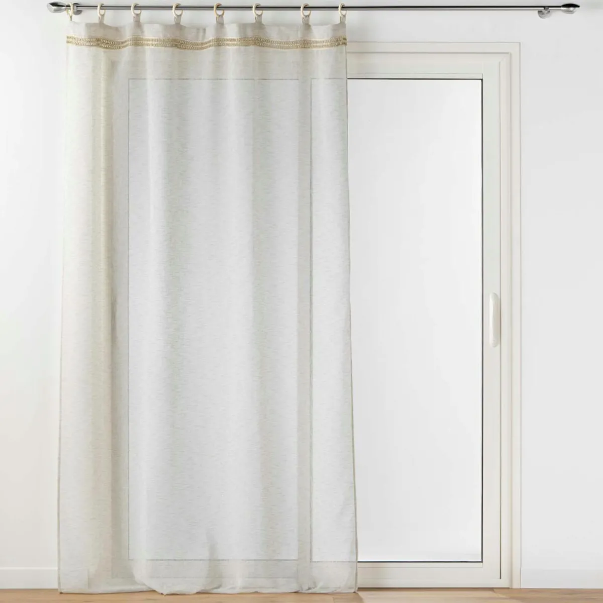 DOUCEUR D'INTERIEUR Voilage œillets bois (140 x 240 cm) Mileo Beige Online