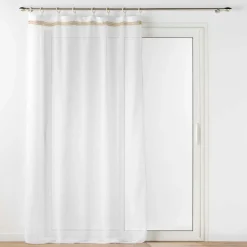 DOUCEUR D'INTERIEUR Voilage œillets bois (140 x 240 cm) Mileo Blanc