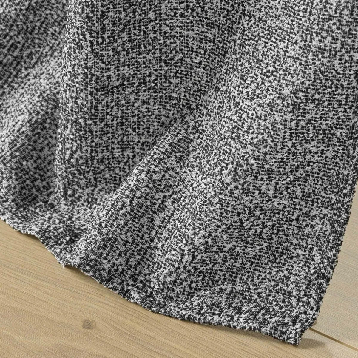 douceur d'intu017drieur Voilage œillets effet lainage (140 x 240 cm) Loulaine Noir Clearance